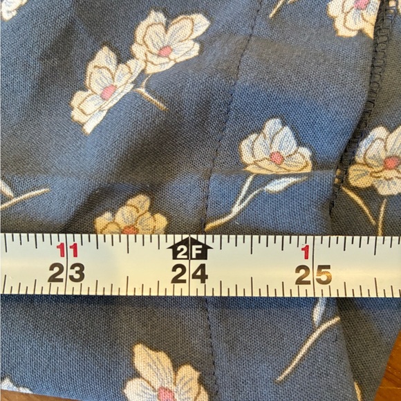 Inspired Hearts Dusty Blue Floral Smocked Romper - Picture 7 of 7